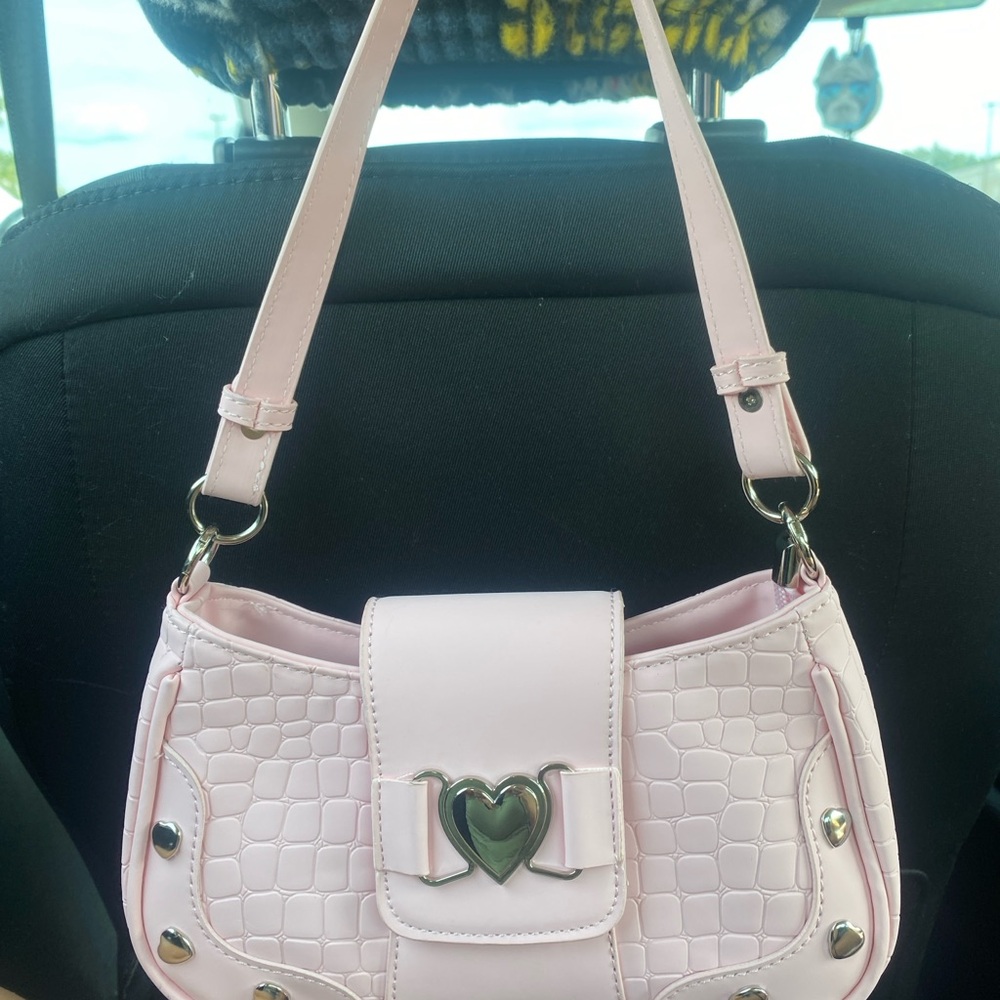Pink Heart Accent Women's Bag